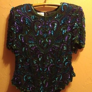 Brand New Laurence Kazar Sequin Top